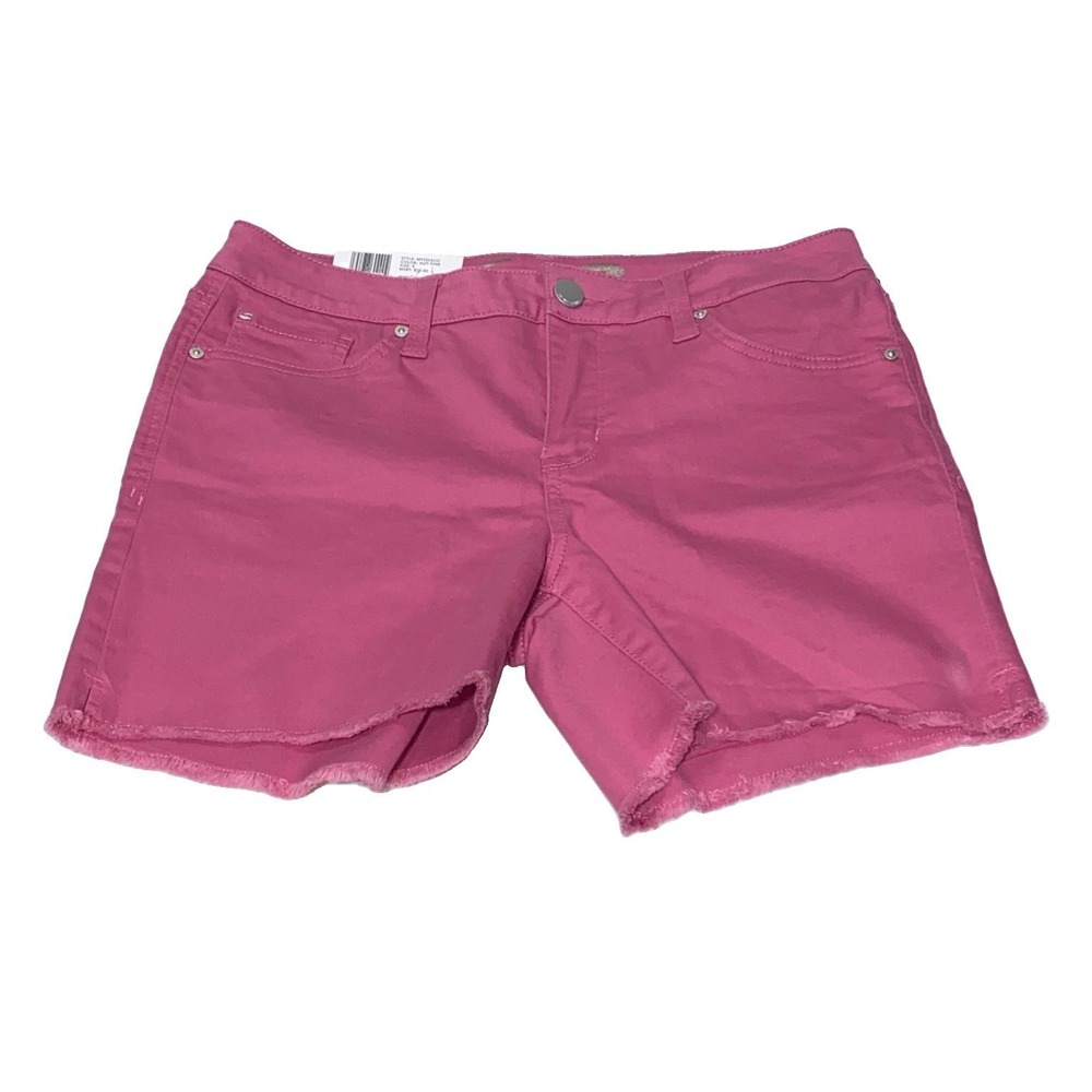 Seven7 Jeans Hot Pink Denim Weekend Shorts Cut Off Frayed Hem Women's Size 8 NEW
